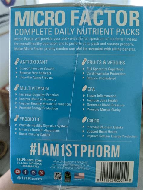Buy 1st Phorm MICRO FACTOR Complete Daily Nutrient Packs Online at ...