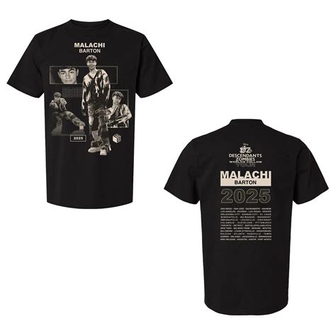 Descendants Zombies Worlds Collide Tour 2025 T-Shirt, Malachi Barton ...