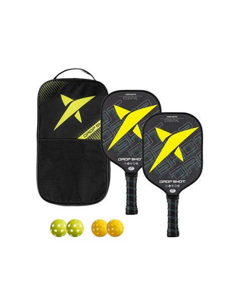 Set 2 raquete Pickleball Drop Shot Fortum PK + 4 Pelotas