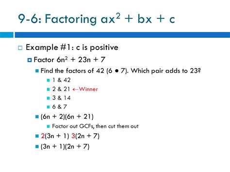 Image result for Factoring Polynomials AX Bx C Using the AC Method