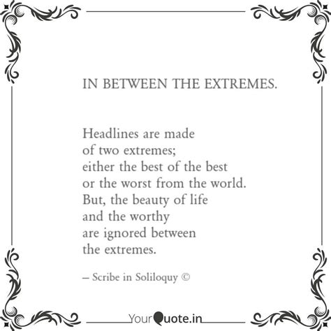 IN BETWEEN THE EXTREMES. ... | Quotes & Writings by Sharib Hussen ...