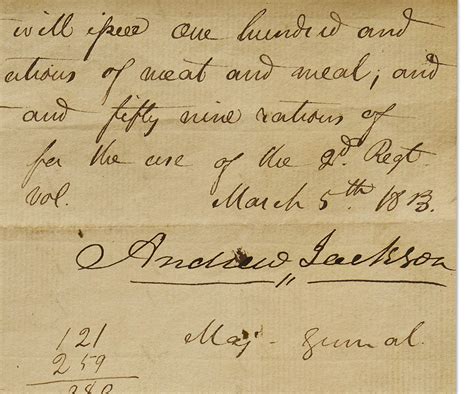 Lot - Andrew Jackson DS Just Days Before He Marched His Troops Back to ...