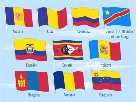 Which Countries Have Red, Yellow, and Blue Flags?