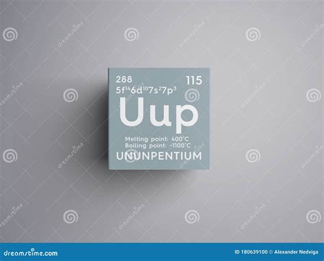Ununpentium Uup Chemical Element. Ununpentium Sign With Atomic Number ...