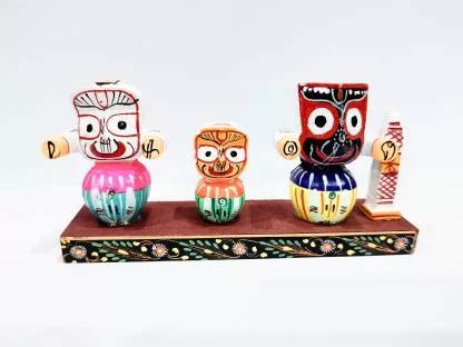 JAGANNATH PURI Hand Painted jagannath Ji Idol wooden Statue Decorative ...
