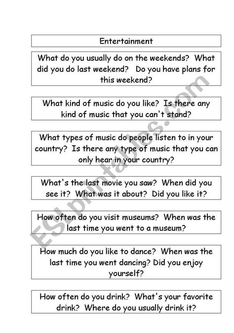 ESL Conversation Questions 的图像结果