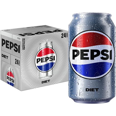 Pepsi Diet Cola Soda Pop, Zero Sugar, Zero Calorie, Sugar Free, 12 Fl ...