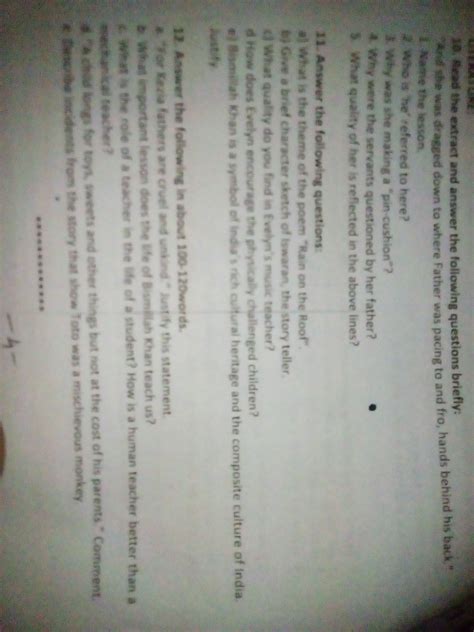 Pls answer Question:- bismillah khan is a symbol of India's rich ...