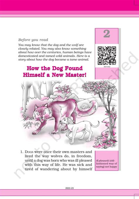 NCERT Book for Class 6 English(Honeysuckle) : Chapter 2-How the Dog Found Himself a New Master ...