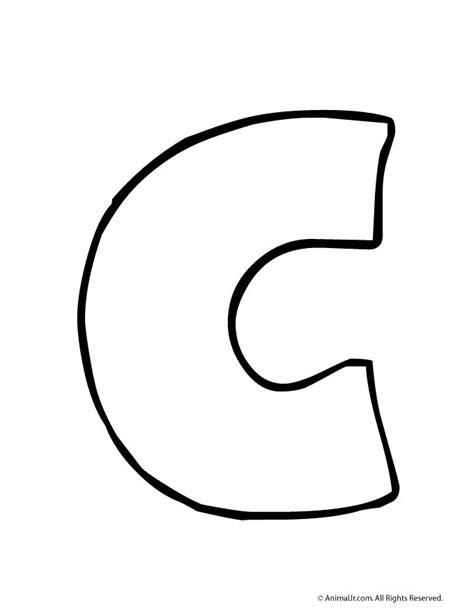 Printable Bubble Letter C for Kids Crafts