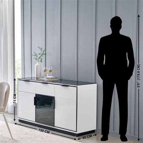 Buy Sterling Sideboard - White from Home Centre at just INR 34999.0