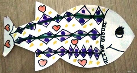 Pattern Art and Landscape Drawing by Grade 4 kids