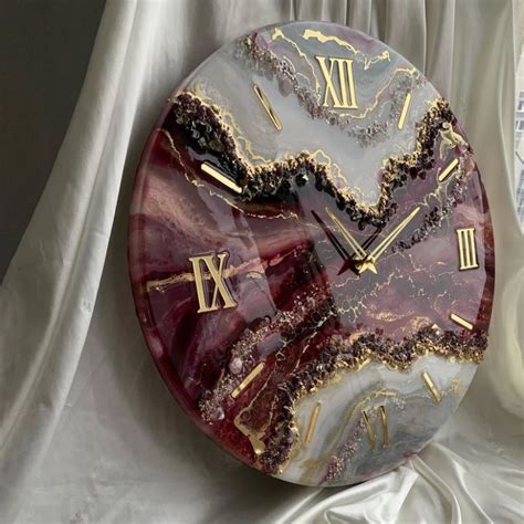 Maroon Epoxy Wall Clock - BuildHUB