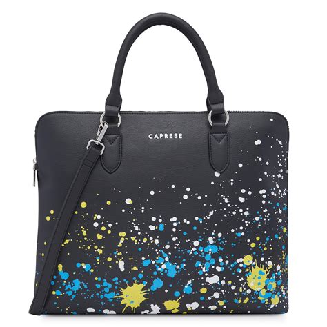 Caprese Splash Laptop Bag for Women (Large, Black) : Amazon.in ...