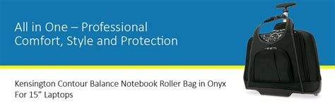 Kensington K62533US Contour Balance Notebook Roller Bag in Onyx, Fits ...