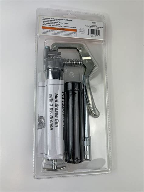 Pittsburgh Mini Pistol Grip Grease Gun With 3 Oz. Cartridge Delivers ...