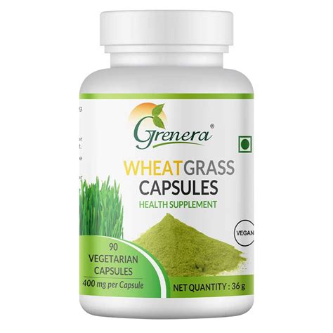 Grenera Wheatgrass Capsules | Detox & Energy Boost | Superfoods ...
