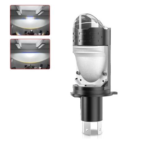 Dual Vision Lens Projector H4 LED Headlight Bulb 1Pcs