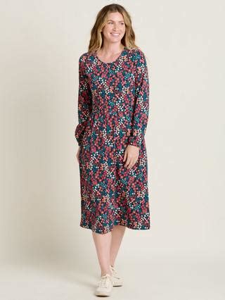 Brakeburn Winter Ditsy Midi Dress, Multi