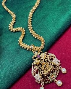 ADIORIGIN Gold Plated Chain with Maa Laxmi Gold Pendant Gold-plated ...