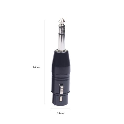 3 Pin XLR Female to 6.35mm TRS Male Stereo Plug-In Audio Adapter– UNIQKART