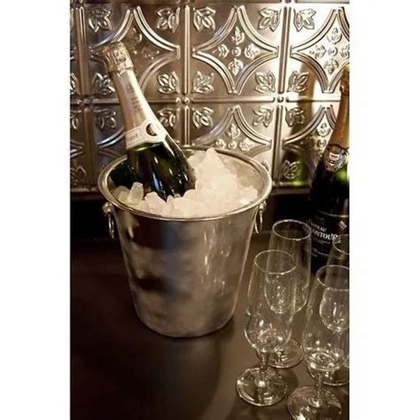 Wine And Champagne Buckets - Stainless Steel Metal Hammered Wine ...