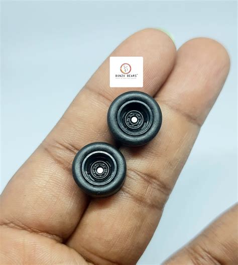 12mm Black Rim Tyres for 1/64 Rubber Cars – Bonzo Bears