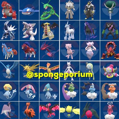 All Legendary Pokemon List