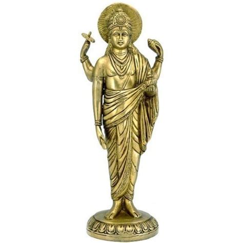 Buy Dattatreya Brass Dhanvantari Statue in Golden Finish, Height : 12.5 ...