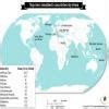 On a political map of the world identify the smallest and largest ...