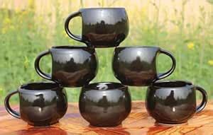 Buy LAGHIMA JADON Ceramic Tea/Coffee 120ML Round Shape Pari Cups ...