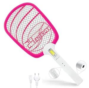 FIRSTLIKE Heavy Duty Mosquito Bat/Mosquito Racket with COB & Charging ...