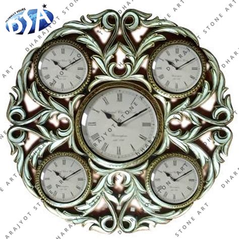 White Stone Polished Wall Clock – Dharajyot Stone Art