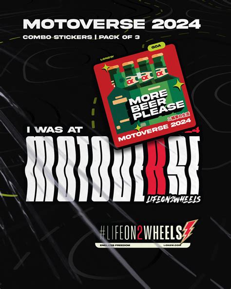 Motoverse 2024 Combo sticker - Pack of 3 – Life on 2 Wheels