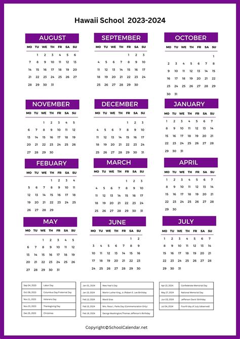 Doe Hawaii Calendar 2026