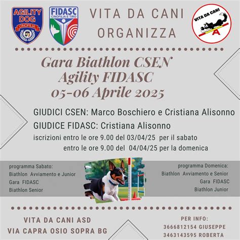 SET Online CSEN-Cinofilia: AGILITY OPEN FIDASC VITA DA CANI ASD 06-04-25