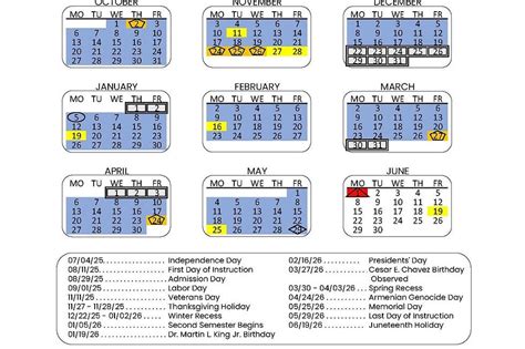 Lausd 2025 26 Calendar Template - Printable Free Templates