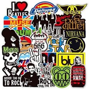YellowCult 100 No-Duplicate Classic Rock Theme VSCO Stickers Pack ...