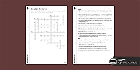 GCSE Biology: Evolution Crossword (teacher made) - Twinkl