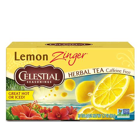 Amazon.com : Celestial Seasonings Herbal Tea, Lemon Zinger, 20 Count ...
