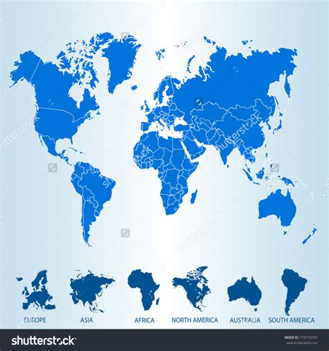 Africa Asia Europe Map – Continents Of The World Map – VIWQN