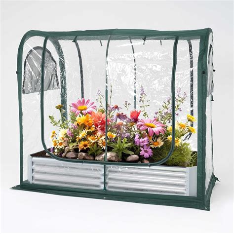 Amazon.com : Porayhut Portable Greenhouse Cover with Raised Garden Bed ...