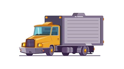 Transport-LKW-Vektorillustration isoliert auf weißem Hintergrund ...