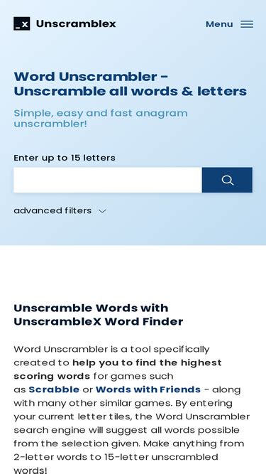 Spanish Word Unscrambler All Possible Words With These Letters ...