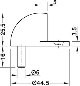 Floor mounted door stop, Stainless steel - in the Häfele India Shop