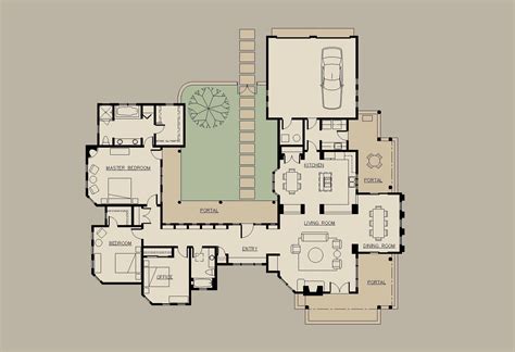 U Shaped House Plans Courtyard U Shaped House Plans With Courtyard Pool ...