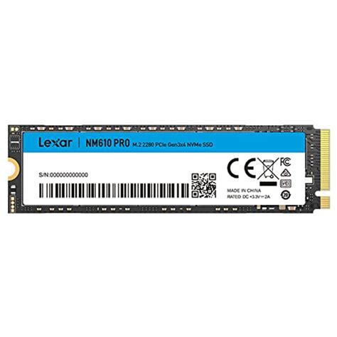 Lexar NM610 PRO 1TB SSD, Up to 3300MB/s, NVMe 1.4 PCIe Gen3x4 M.2 2280 ...