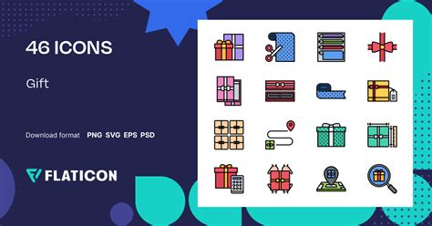 Gift Icon Pack | Color | 46 .SVG Icons