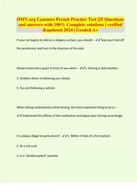 DMV Permit Questions 的图像结果