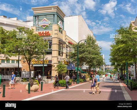 SILVER SPRING, MARYLAND, USA - Downtown Silver Spring shopping district ...